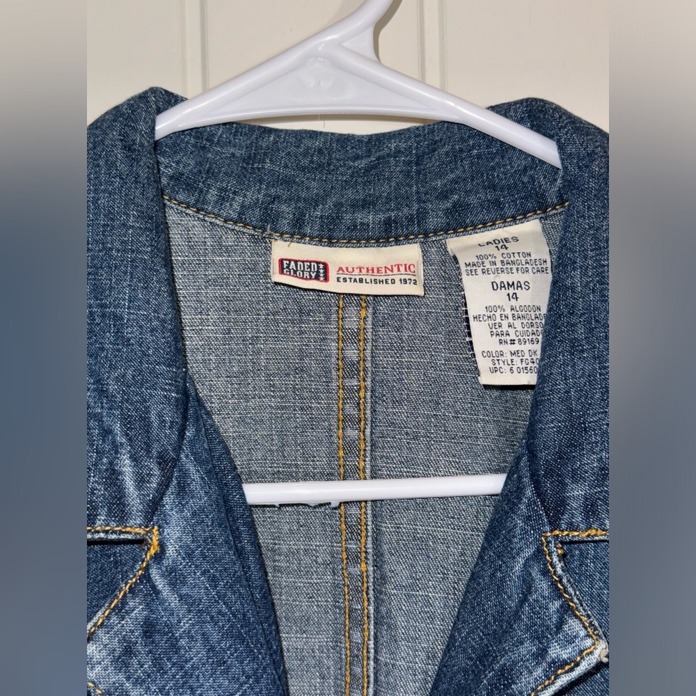 Faded Glory blue jeans Denim dress Size14
